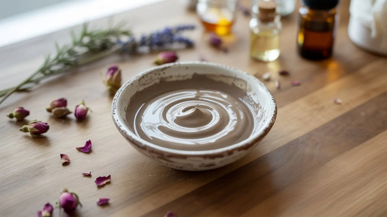 bentonite clay and apple cider vinegar into a smooth paste